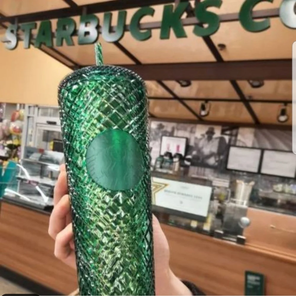 Starbucks 2022 Sparkling Iridescent Grid Acrylic Wall - Picture 3 of 5